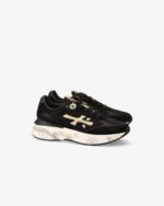 Sneakers Premiata Donna in Camoscio Nero art. Moerund 7799 - immagine 4