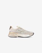Sneakers Premiata Donna in Camoscio Beige e Cavallino art. Moerund 7800