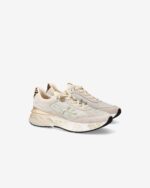 Sneakers Premiata Donna in Camoscio Beige e Cavallino art. Moerund 7800 - immagine 3