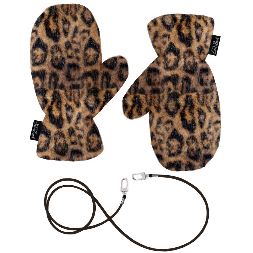 MUFFY FUR_LEOPARD 11 Guanti Mc2 Saint Barth Maculati art. Muffy Fur Leopard 11 - immagine 1