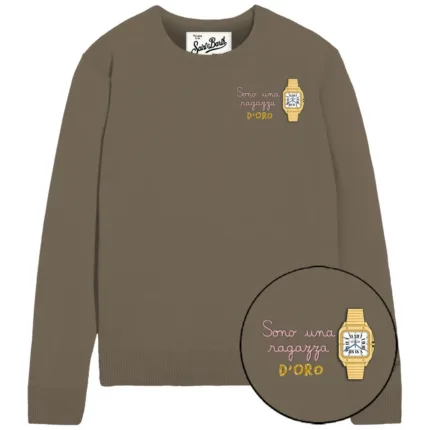 Maglione Girocollo Mc2 Saint Barth Tortora Ragazza oro art. NEW QUEEN EMBRY RAGAZZA ORO 13 EMB