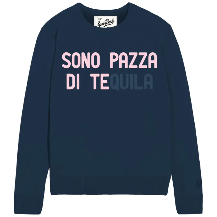 Maglione Girocollo Mc2 Saint Barth Blu art. NEW QUEEN PAZZA DI TEQUILA 61, foto 1 di 1