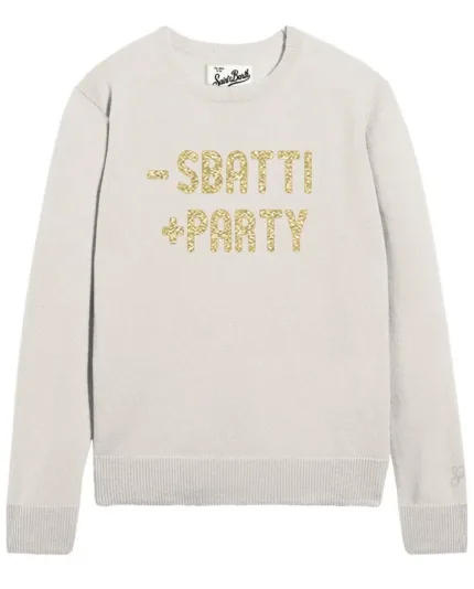 Maglione Girocollo Mc2 Saint Barth Panna art. New Queen Sbatti Party 10OR