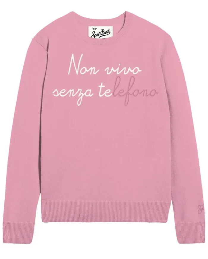 Maglione Girocollo Mc2 Saint Barth Rosa art. New Queen Vivo Senza Tele 23 EMB, foto 1 di 1