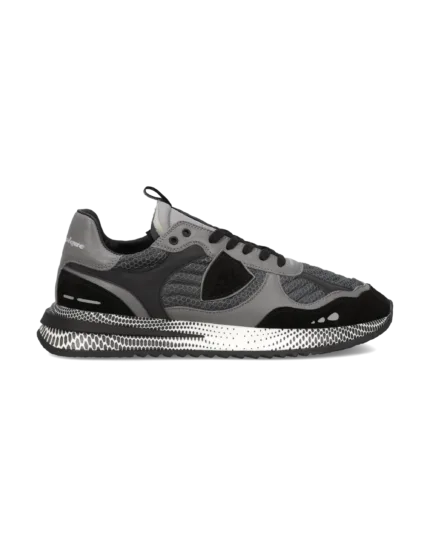Sneakers Uomo Philippe Model Olympique In Camoscio Nero e Pelle Grigia art. OYLU FR03