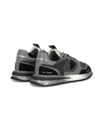 Sneakers Uomo Philippe Model Olympique In Camoscio Nero e Pelle Grigia art. OYLU FR03 - immagine 3