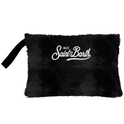 Pochette Grande Mc2 Saint Barth in Pelliccia Nera art. Pareasy Fur 00 EMB