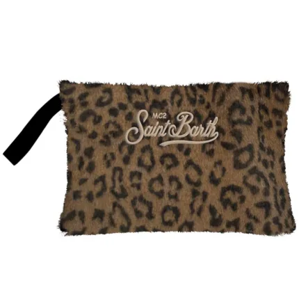 Pochette Grande Mc2 Saint Barth in Pelliccia Maculata art. Pareasy Fur Dark Leopard 18 EMB