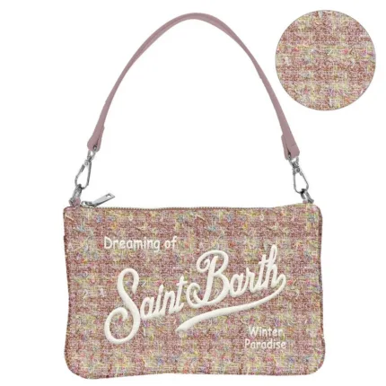 Pochette Piccola con Manico Mc2 Saint Barth Rosa in Tweed art. Parisienne Mini Tweed 21 Lurex EMB