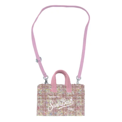 Phone Bag Mc2 Saint Barth In Tweed Rosa art. Phone Bag Tweed 21 Lurex EMB