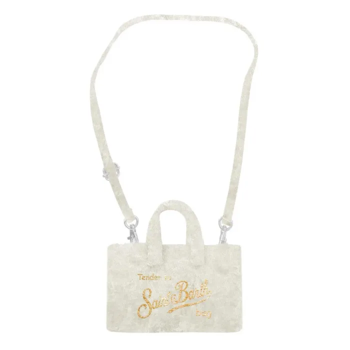 Phone Bag Mc2 Saint Barth In Velluto Avorio art. Phone Bag Velvet 10OR EMB, foto 1 di 1