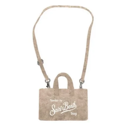 Phone Bag Mc2 Saint Barth In Velluto Beige art. Phone Bag Velvet 12 EMB