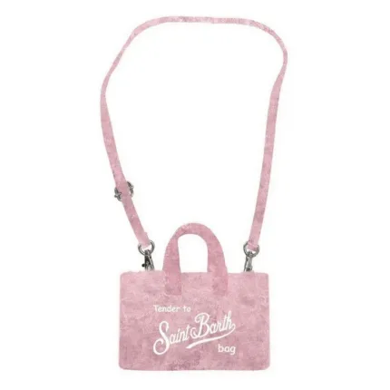 Phone Bag Mc2 Saint Barth In Velluto Rosa art. Phone Bag Velvet 21 EMB