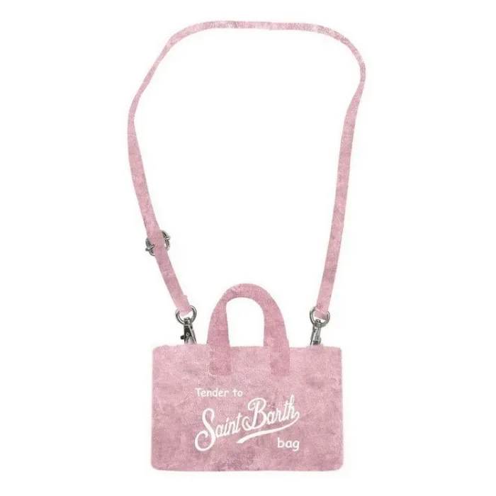 Phone Bag Mc2 Saint Barth In Velluto Rosa art. Phone Bag Velvet 21 EMB, foto 1 di 1