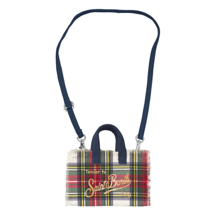 Phone Bag con Tracolla Mc2 Saint Barth Multicolor fantasia Tartan art. Phone Bag Wool Tartan 10OR EMB, foto 1 di 1