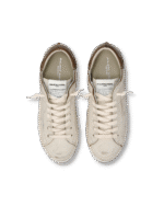 Sneakers Uomo Philippe Model Paris Prsx in Pelle Avorio con Spoiler Tortora art. PRLU DV01 - immagine 2