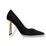 Décolleté Ninalilou in Camoscio Nero Tacco Stiletto 9 cm art. 352550HL