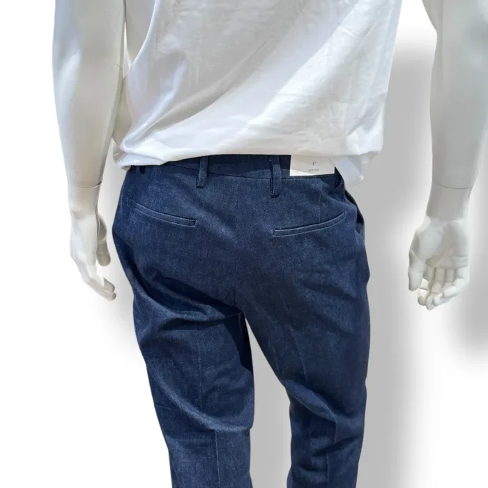 Jeans One More Size Tasca a Filo Michael Coal Blu Unito con Elastico in Vita art. 3217, foto 3 di 3