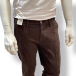 Pantaloni Re-Ash in Cotone, tasche a filo, color Marrone cod. P249 2076 4900 Mucha Chinos - immagine 2