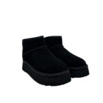 Stivaletto Hoor Basso di Gamba in Camoscio Nero Plateau 3 cm Art Vega Low Black - immagine 2