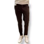 Pantaloni Re-Ash in Cotone, tasche a filo, color Marrone cod. P249 2076 4900 Mucha Chinos