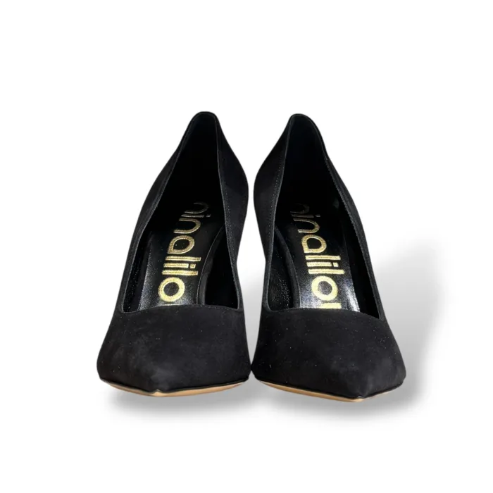 Décolleté Ninalilou in Camoscio Nero Tacco Stiletto 9 cm art. 352550HL, foto 3 di 5