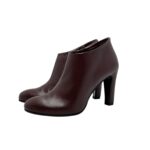 Tronchetto Del Carlo in Pelle Bordeaux Tacco 9 cm Cerniera Laterale art. 12026 - immagine 4
