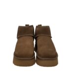 Stivaletto Hoor Basso di Gamba in Camoscio Tortora Plateau 3 cm Art Vega Low Tortora - immagine 3