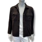 Giacca Overshirt Lardini in Maglia in Pura Lana Marrone Art. AALJM85 CN65000 450