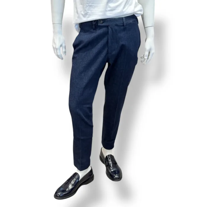 Jeans One More Size Tasca a Filo Michael Coal Blu Unito con Elastico in Vita art. 3217, foto 1 di 3