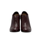 Tronchetto Del Carlo in Pelle Bordeaux Tacco 9 cm Cerniera Laterale art. 12026 - immagine 5
