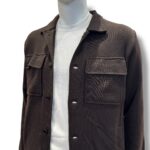 Giacca Overshirt Lardini in Maglia in Pura Lana Marrone Art. AALJM85 CN65000 450 - immagine 2