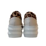Sneakers Lorenzo Mari In Pelle Avorio e Dettagli Maculati Plateau 4,5 cm art. VERONICA - immagine 5