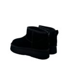 Stivaletto Hoor Basso di Gamba in Camoscio Nero Plateau 3 cm Art Vega Low Black - immagine 4
