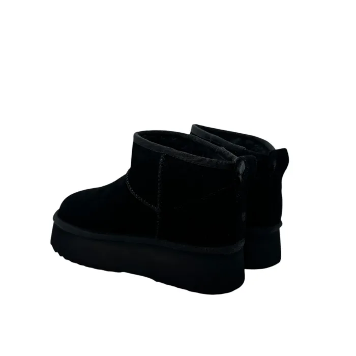 Stivaletto Hoor Basso di Gamba in Camoscio Nero Plateau 3 cm Art Vega Low Black, foto 4 di 6