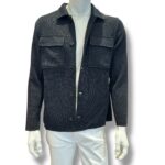 Giacca Overshirt Lardini in Maglia in Pura Lana Nera Art. AALJM85 CN65000 999