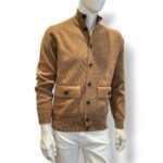 Cardigan Bluson Filippo De Laurentiis in Misto Lana Cashmere Finezza 12 Cammello art. BB1MLT WC12D 050 - immagine 2