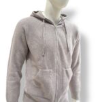 Maglione Full Zip Con Cappuccio Filippo De Laurentiis in misto Lana e Cashmere Costa Inglese Beige Pomice Art. FH1MLRT WC12I 081 - immagine 2