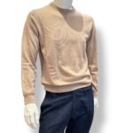 Maglione Girocollo Filippo De Laurentiis in Misto Lana Cashmere Beige Sabbia art. GC1ML WC12R 061 - immagine 2
