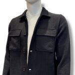 Giacca Overshirt Lardini in Maglia in Pura Lana Nera Art. AALJM85 CN65000 999 - immagine 2