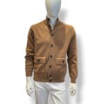 Cardigan Bluson Filippo De Laurentiis in Misto Lana Cashmere Finezza 12 Cammello art. BB1MLT WC12D 050