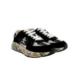 Sneakers Premiata Kids In Camoscio Nero e Glitter art. Diva - immagine 2