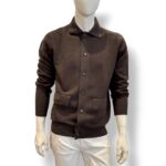 Bluson con Tasche in Lana Extrafine Merino Filippo De Laurentiis Testa Di Moro art FJMLT WM14M 280