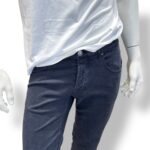 Pantalone Cinque Tasche in Caldo Cotone Elasticizzato One More Size Michael Coal Blu art. David 2989 - immagine 2