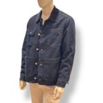Giubbino di Jeans con Dettagli In Velluto Blu Uomo Cycle art. 451JI02 Frank Work - immagine 2