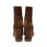 Tronchetto Lorenzo Mari in Camoscio Marrone Crosta Cubano Zeppa H 9 cm Plateau 2 Cm art. Nicole 07 - immagine 5