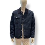 Giubbino di Jeans con Dettagli In Velluto Blu Uomo Cycle art. 451JI02 Frank Work