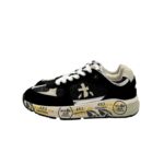 Sneakers Premiata Kids In Camoscio Nero e Glitter art. Diva - immagine 3