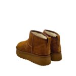 Stivaletto Hoor Basso di Gamba in Camoscio Cognac Plateau 3 cm Art Vega Low Cognac - immagine 5