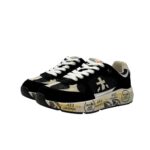 Sneakers Premiata Kids In Camoscio Nero e Glitter art. Diva - immagine 5